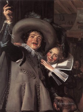 ジョンカー・ランプと彼の恋人の肖像画 オランダ黄金時代のフランス・ハルス Oil Paintings
